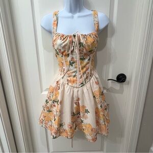 MARBLE Floral Corset Dress